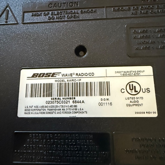 Bose Wave AM FM Radio CD Player Alarm Clock Model AWRC-1P Tested Works No Remote - Picture 4 of 10